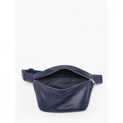 Sac banane Le Foulonné cuir LONGCHAMP Navy