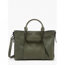 Sac porté main L Longchamp 3D cuir LONGCHAMP Kaki