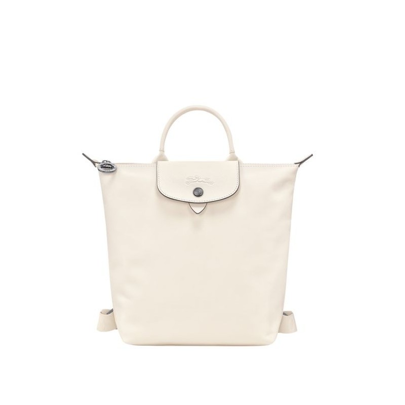 Sac à dos femme Le Pliage Xtra cuir LONGCHAMP Ecru