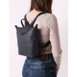 Sac à dos femme Le Pliage Xtra cuir LONGCHAMP Navy