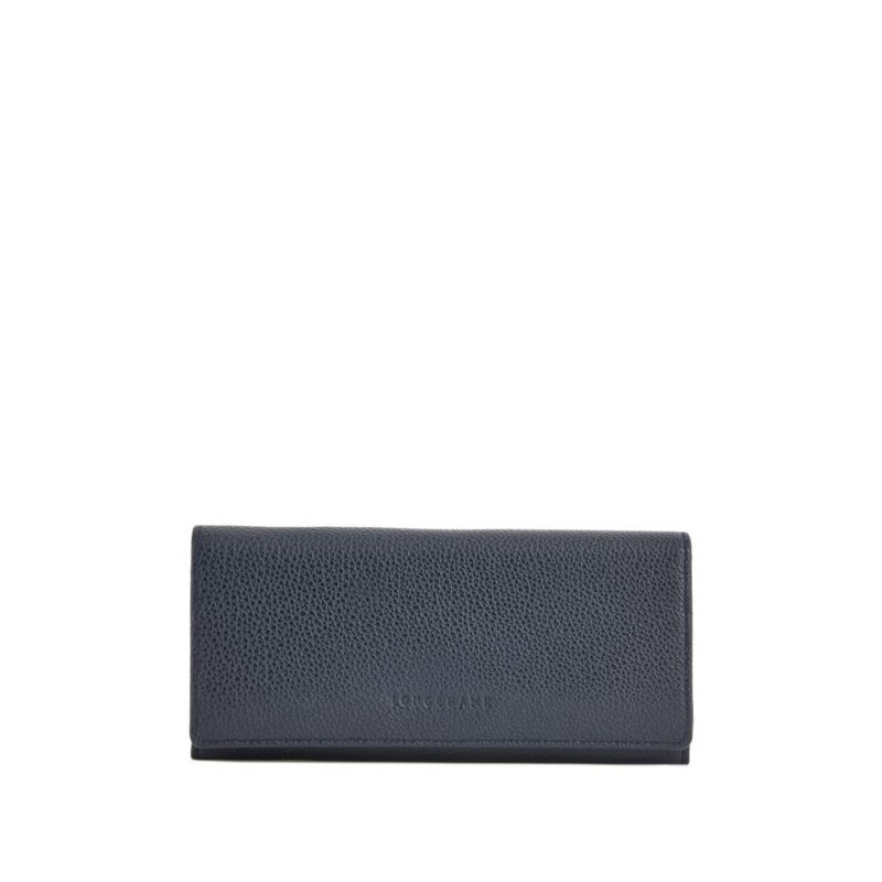 PORTE MONNAIE cuir le foulonné LONGCHAMP Navy