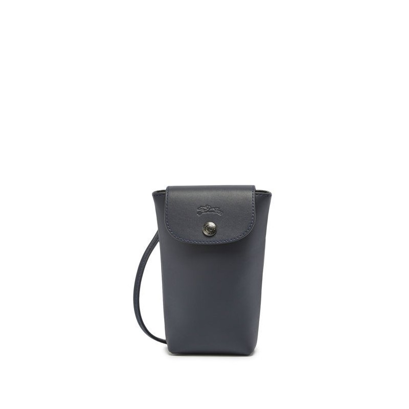 Étui téléphone Le Pliage Xtra cuir LONGCHAMP Navy