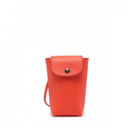 Étui téléphone Le Pliage Xtra cuir LONGCHAMP Orange