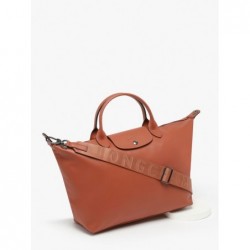 Sac porté main Le pliage xtra cuir LONGCHAMP Cognac