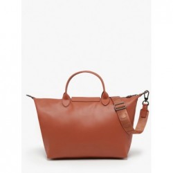 Sac porté main Le pliage xtra cuir LONGCHAMP Cognac