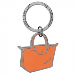 Longchamp Porte-clés émaillé Le Pliage Métal Orange