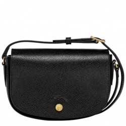 Longchamp Sac porté travers S Epure en cuir Noir