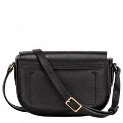 Longchamp Sac porté travers S Epure en cuir Noir