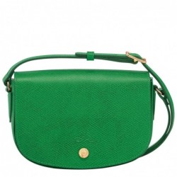 Longchamp Sac porté travers S Epure en cuir Vert