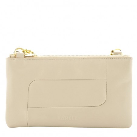 Lancel
Pochette double Billie en cuir lisse souple Beige