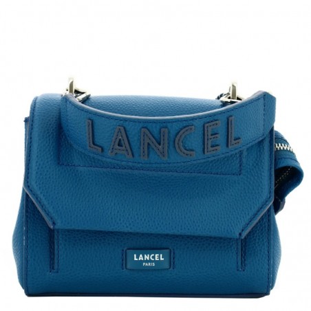 Lancel
Petit sac rabat S Ninon en cuir grainé et lisse Bleu pétrole