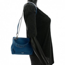 Lancel
Petit sac rabat S Ninon en cuir grainé et lisse Bleu pétrole