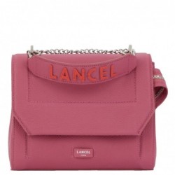 Lancel
Petit sac rabat S Ninon en cuir grainé et lisse Cerise/Citrouille