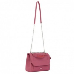 Lancel
Petit sac rabat S Ninon en cuir grainé et lisse Cerise/Citrouille