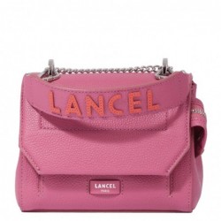 Lancel
Sac rabat M Ninon en cuir grainé et lisse Cerise/Citrouille