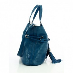 Lancel
Sac seau M Premier Flirt façon croco Cobalt