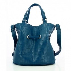 Lancel
Sac seau M Premier Flirt façon croco Cobalt