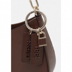 Guess NOELLE TOP ZIP SHOULDER BAG Sac à main marrone