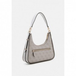 Guess NOREEN TOP ZIP SHOULDER BAG Sac à main dove logo