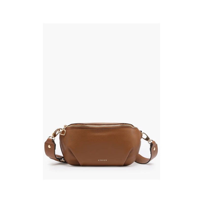 Sac banane M Tradition cuir ETRIER Camel