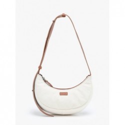 Sac porté épaule S Sosoomao coton et cuir ETRIER Beige camel