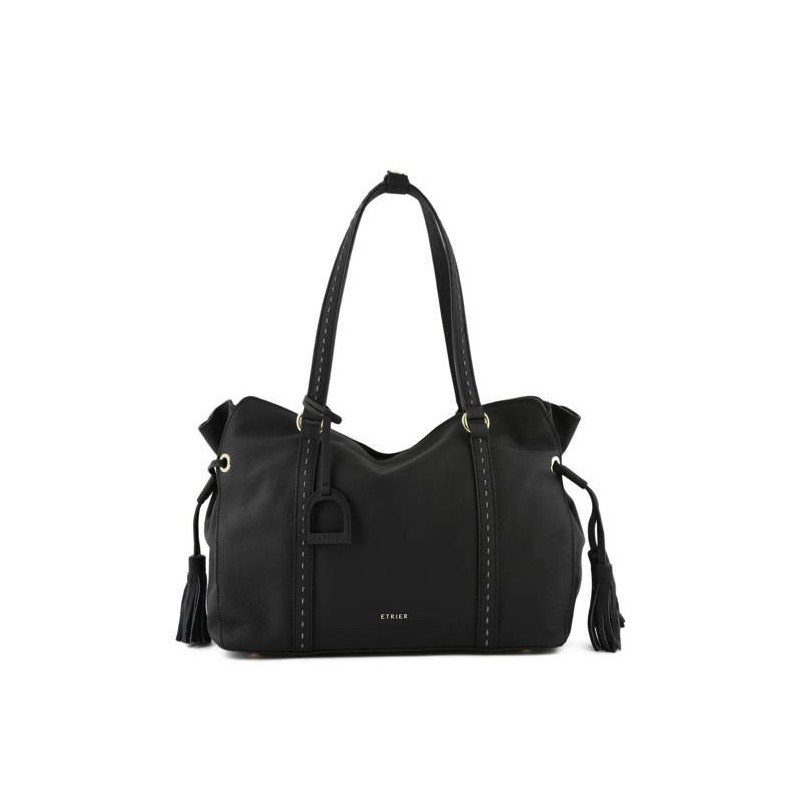 Sac shopping Tradition cuir ETRIER Noir