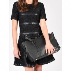 Sac shopping Tradition cuir ETRIER Noir