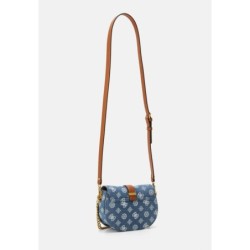 Guess KUBA MINI CROSSBODY FLAP Sac à main blue denim