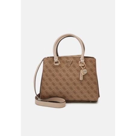 Guess NOELLE GIRLFRIEND SATCHEL Sac à main latte logo/brown