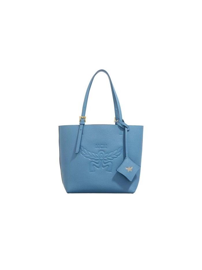 MCM Himmel Leather Mcm Doppel Shopper Mini E4 Blue Heaven