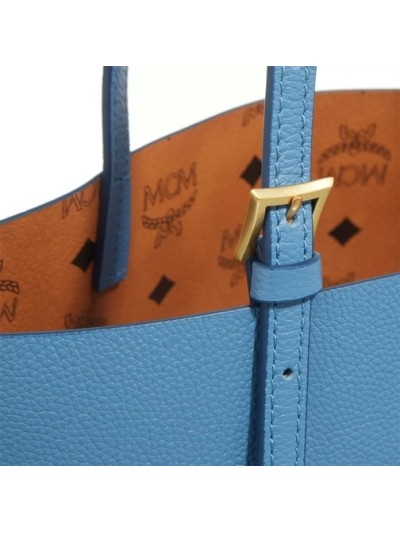 MCM Himmel Leather Mcm Doppel Shopper Mini E4 Blue Heaven