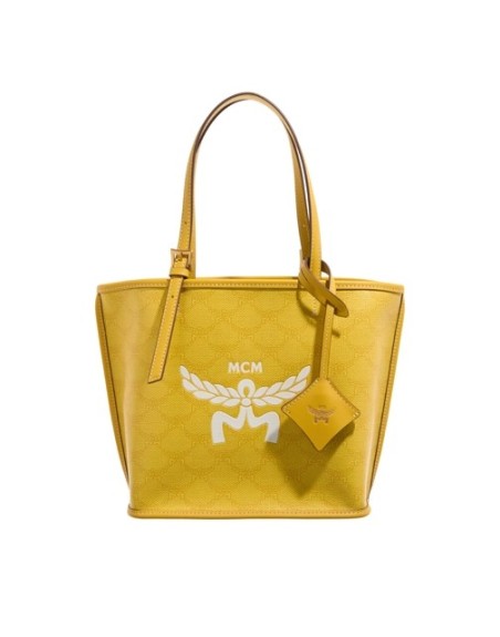 MCM Himmel Lts Shopper Mini Y9 Lemon Gold