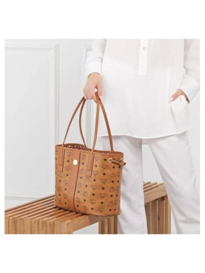 MCM Liz Vi Shopper Sml Co,One Size Cognac