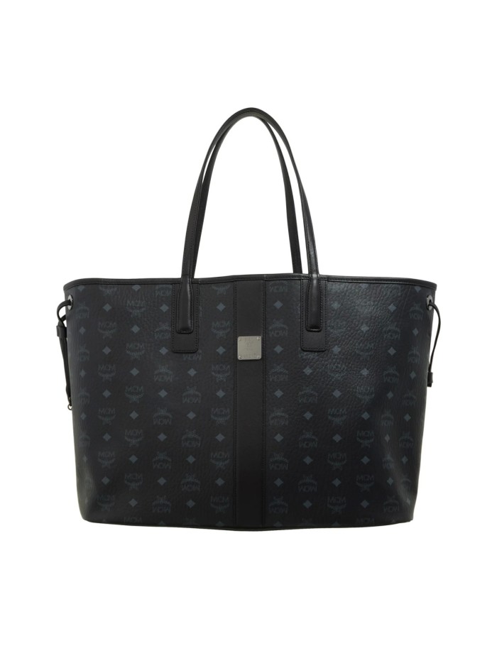 MCM Liz Vi Shopper Lrg Bk Black