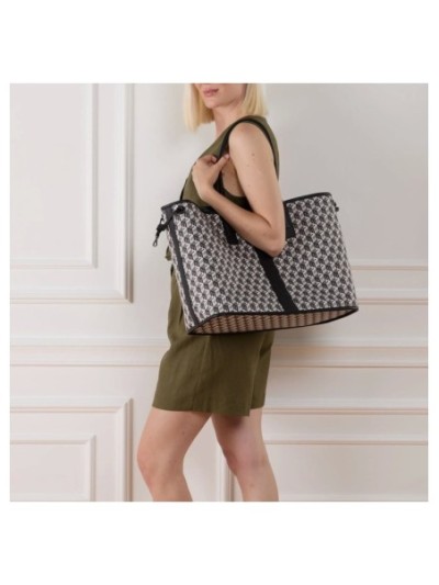 MCM Liz Vi Shopper Lrg Bk Black