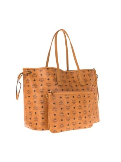 MCM Liz Vi Shopper Lrg Co Cognac