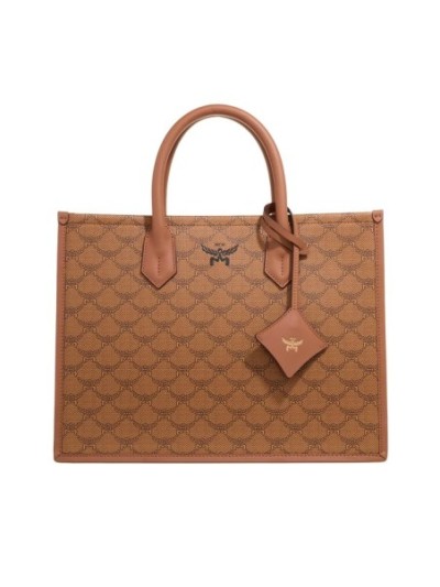 MCM Himmel Lts Tote Medium Cognac