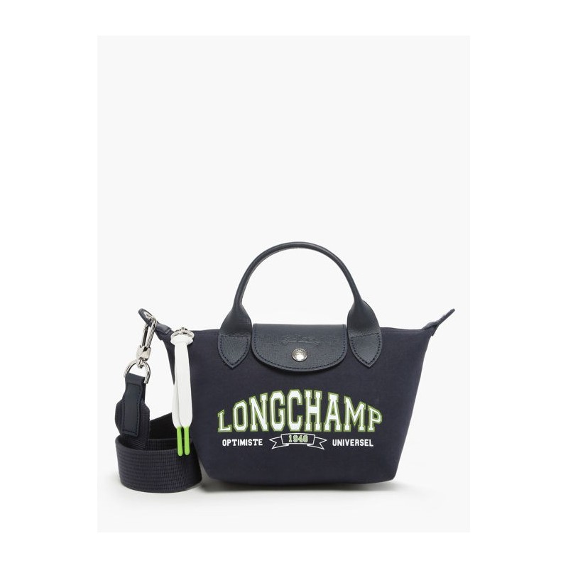 Sac porté main Le pliage université coton LONGCHAMP Marine