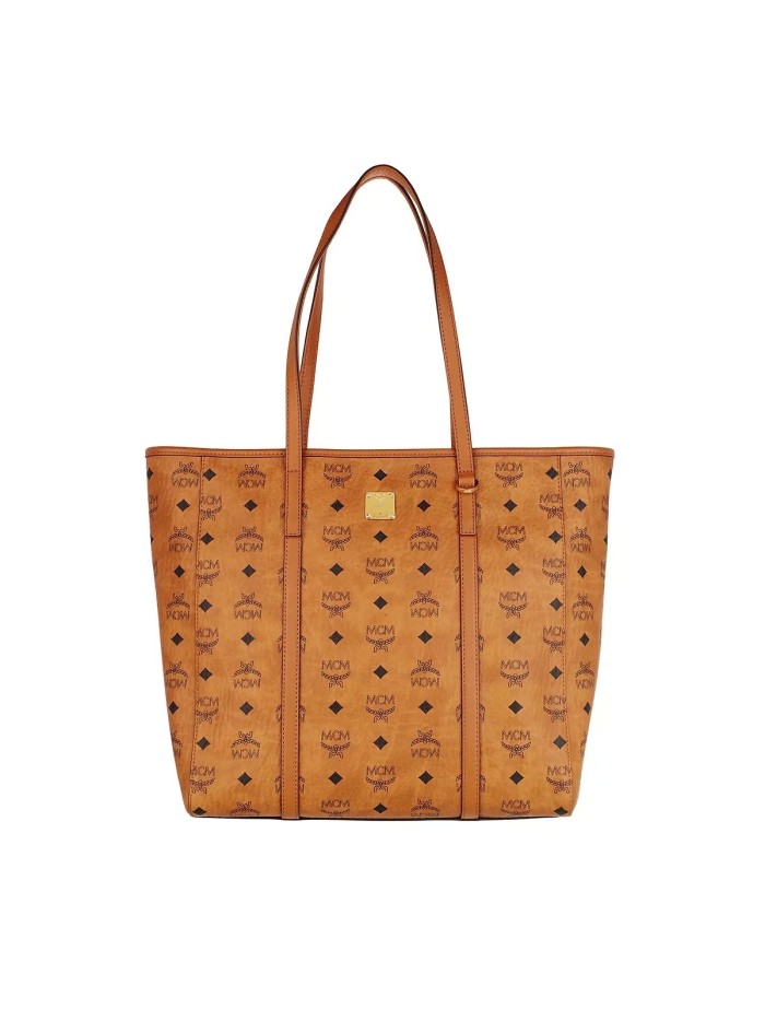 MCM Toni Vi Shopper Med Co, One Size Cognac