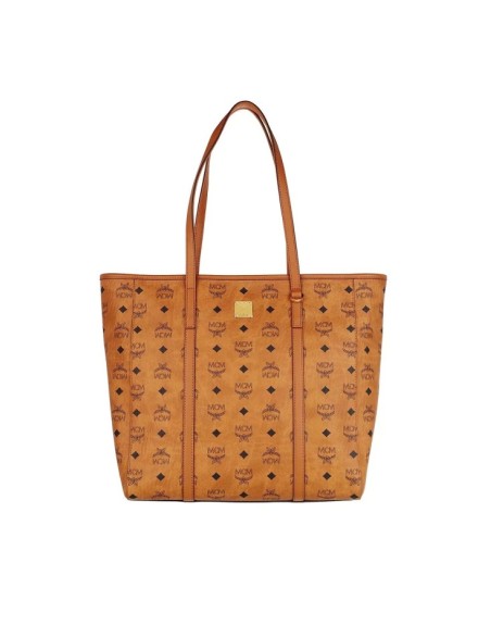 MCM Toni Vi Shopper Med Co, One Size Cognac