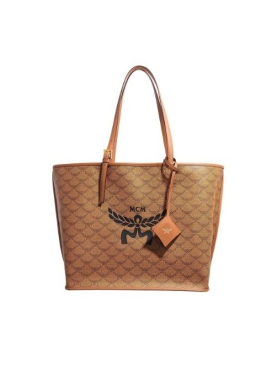 MCM Himmel Lts Shopper Med Cognac