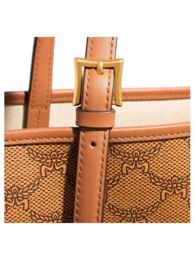 MCM Himmel Lts Shopper Med Cognac