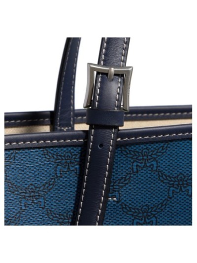 MCM Himmel Lts Shopper Med Vc Navy Blazer