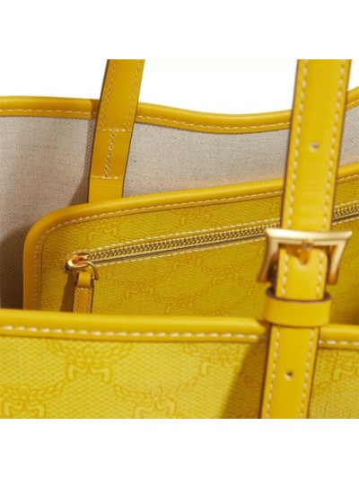 MCM Himmel Lts Shopper Med Y9 Lemon Gold