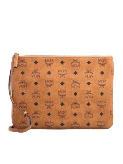 MCM Aren Vi Flat Pouch Med Co Cognac