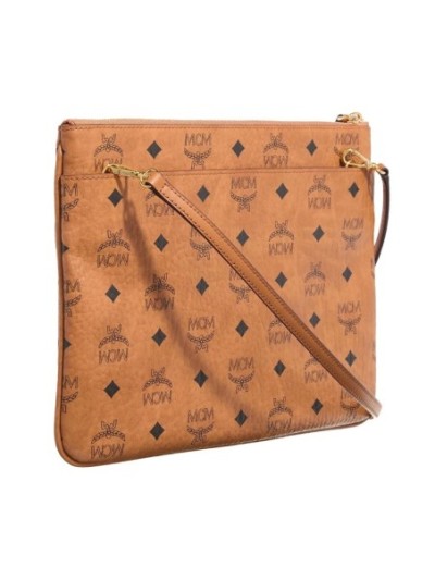 MCM Aren Vi Flat Pouch Med Co Cognac