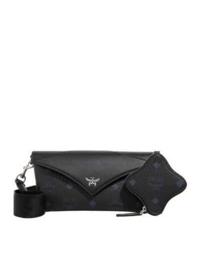 MCM Diamond Vi L Mix Flat Pouch Fff Bk Black