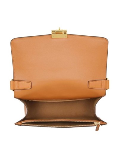 MCM Tracy Visetos Shoulder Medium Cognac