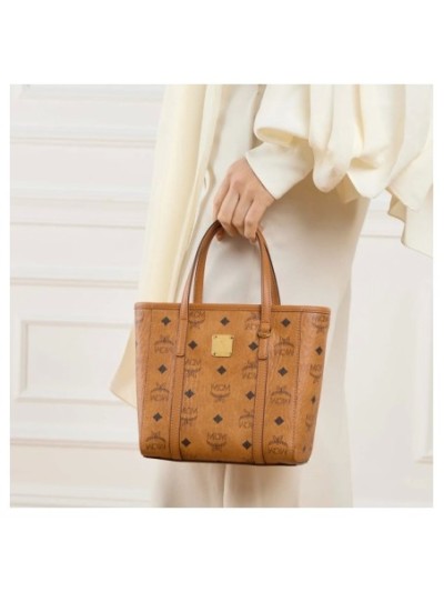 MCM Toni Vi Shopper Mni Co Cognac