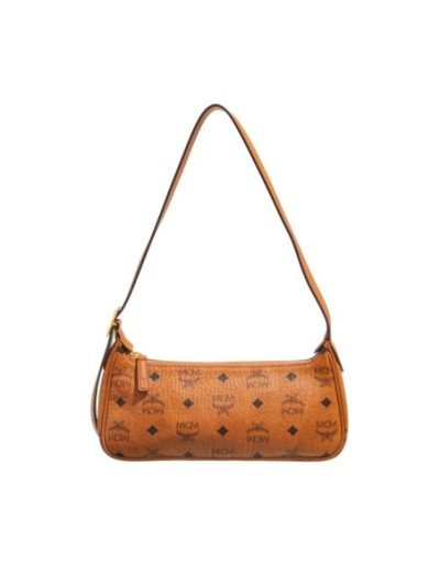 MCM Aren Vi Shoulder Small Cognac